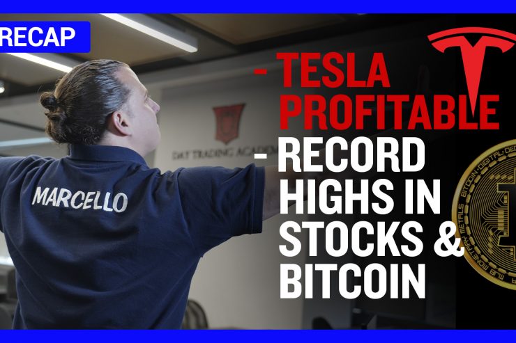 Recap December 6: Tesla Profitable - Record highs in stocks & Bitcoin (Recap Ep100)